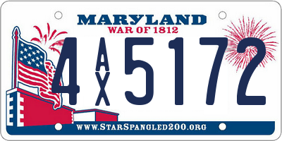 MD license plate 4AX5172