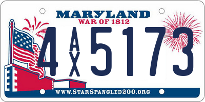 MD license plate 4AX5173