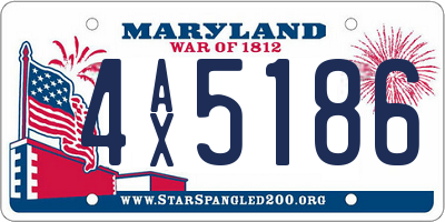 MD license plate 4AX5186