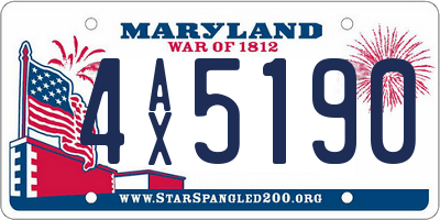 MD license plate 4AX5190
