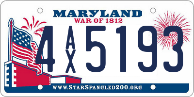 MD license plate 4AX5193