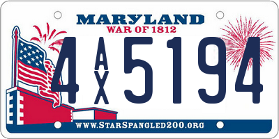 MD license plate 4AX5194