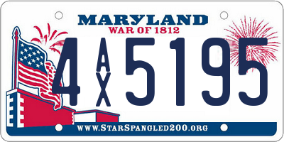 MD license plate 4AX5195