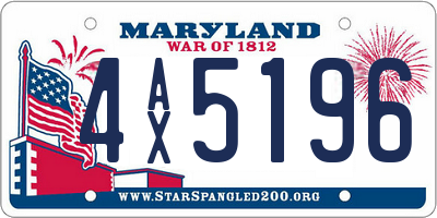 MD license plate 4AX5196