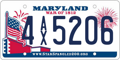 MD license plate 4AX5206