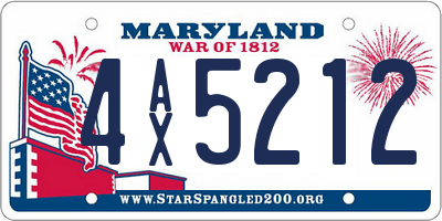 MD license plate 4AX5212