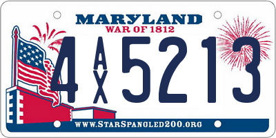 MD license plate 4AX5213