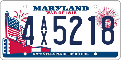 MD license plate 4AX5218