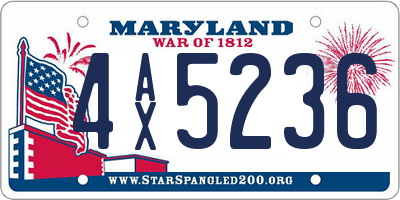 MD license plate 4AX5236