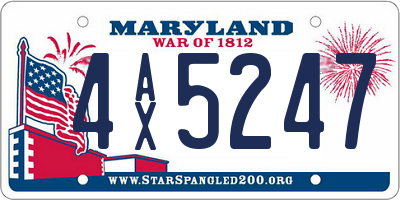 MD license plate 4AX5247