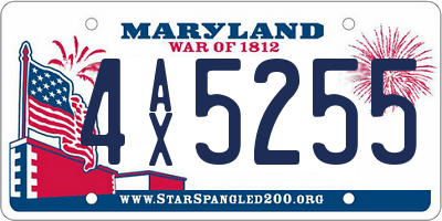 MD license plate 4AX5255