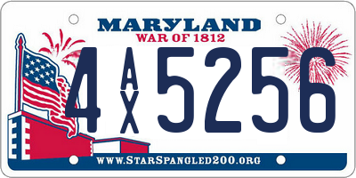 MD license plate 4AX5256