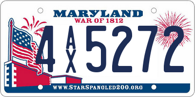 MD license plate 4AX5272