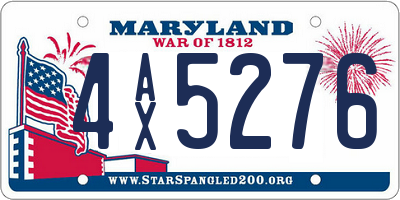 MD license plate 4AX5276