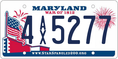 MD license plate 4AX5277