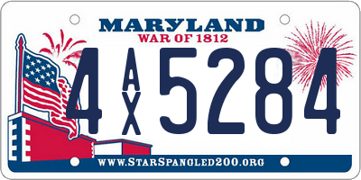 MD license plate 4AX5284