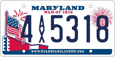 MD license plate 4AX5318