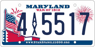 MD license plate 4AX5517