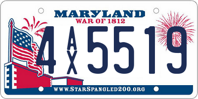 MD license plate 4AX5519