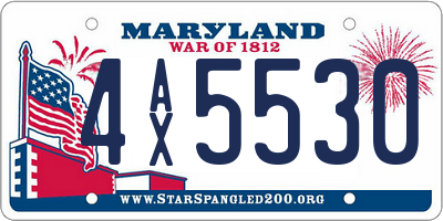 MD license plate 4AX5530