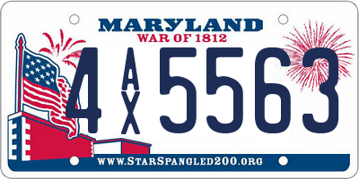 MD license plate 4AX5563