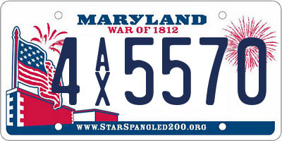 MD license plate 4AX5570