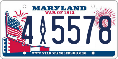 MD license plate 4AX5578