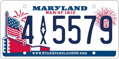 MD license plate 4AX5579