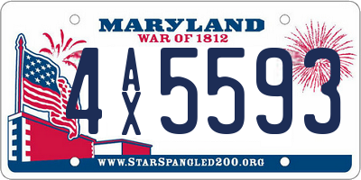 MD license plate 4AX5593