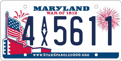 MD license plate 4AX5611