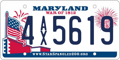 MD license plate 4AX5619