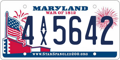 MD license plate 4AX5642