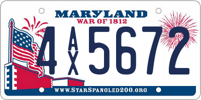 MD license plate 4AX5672