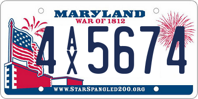 MD license plate 4AX5674