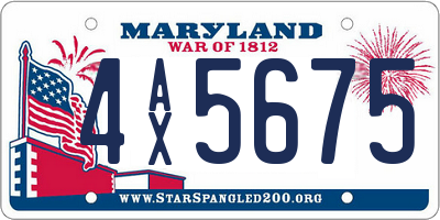 MD license plate 4AX5675