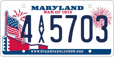 MD license plate 4AX5703