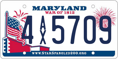 MD license plate 4AX5709