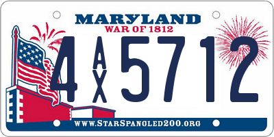MD license plate 4AX5712