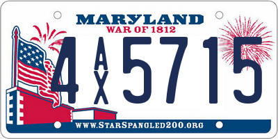 MD license plate 4AX5715
