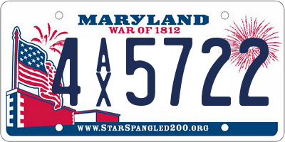 MD license plate 4AX5722