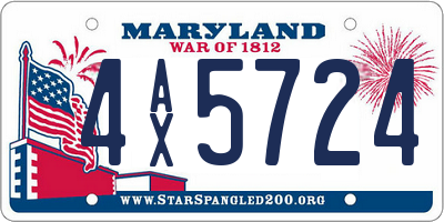 MD license plate 4AX5724