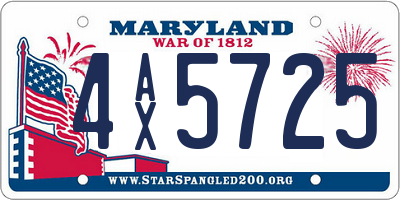 MD license plate 4AX5725