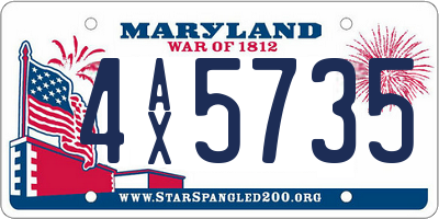 MD license plate 4AX5735