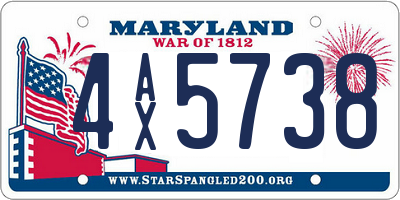 MD license plate 4AX5738