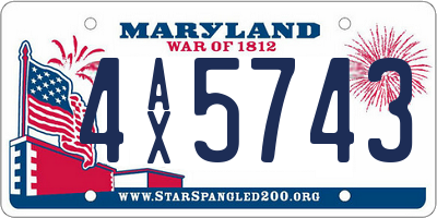 MD license plate 4AX5743