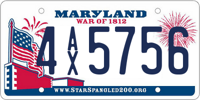 MD license plate 4AX5756