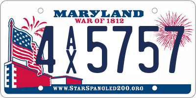 MD license plate 4AX5757