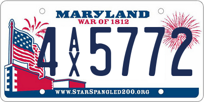 MD license plate 4AX5772