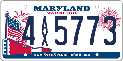 MD license plate 4AX5773
