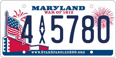 MD license plate 4AX5780